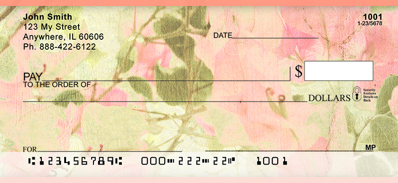 800x368 Antique Orange Flowers Personal Checks