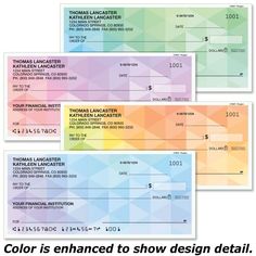 236x236 Watercolor Garden Personal Checks Colorful Checks
