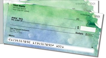 352x194 Watercolor Side Tear Personal Checks