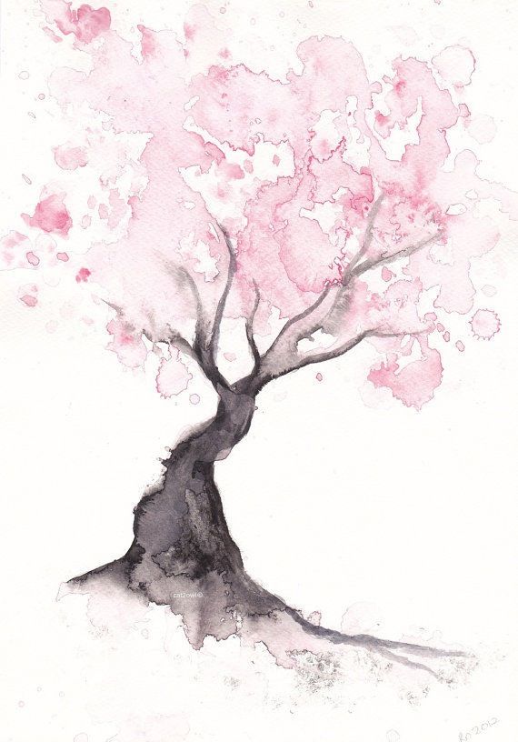 570x816 Spring Cherry Blossom Tree Home Decor Art Print Gift Bedroom Decor