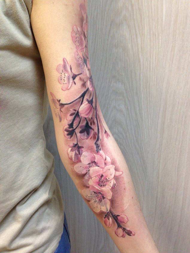 635x847 The 50 Best Cherry Blossom Tattoos Ever Inked