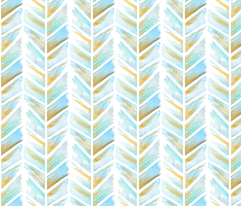 470x402 Watercolor Feather Chevron Wallpaper