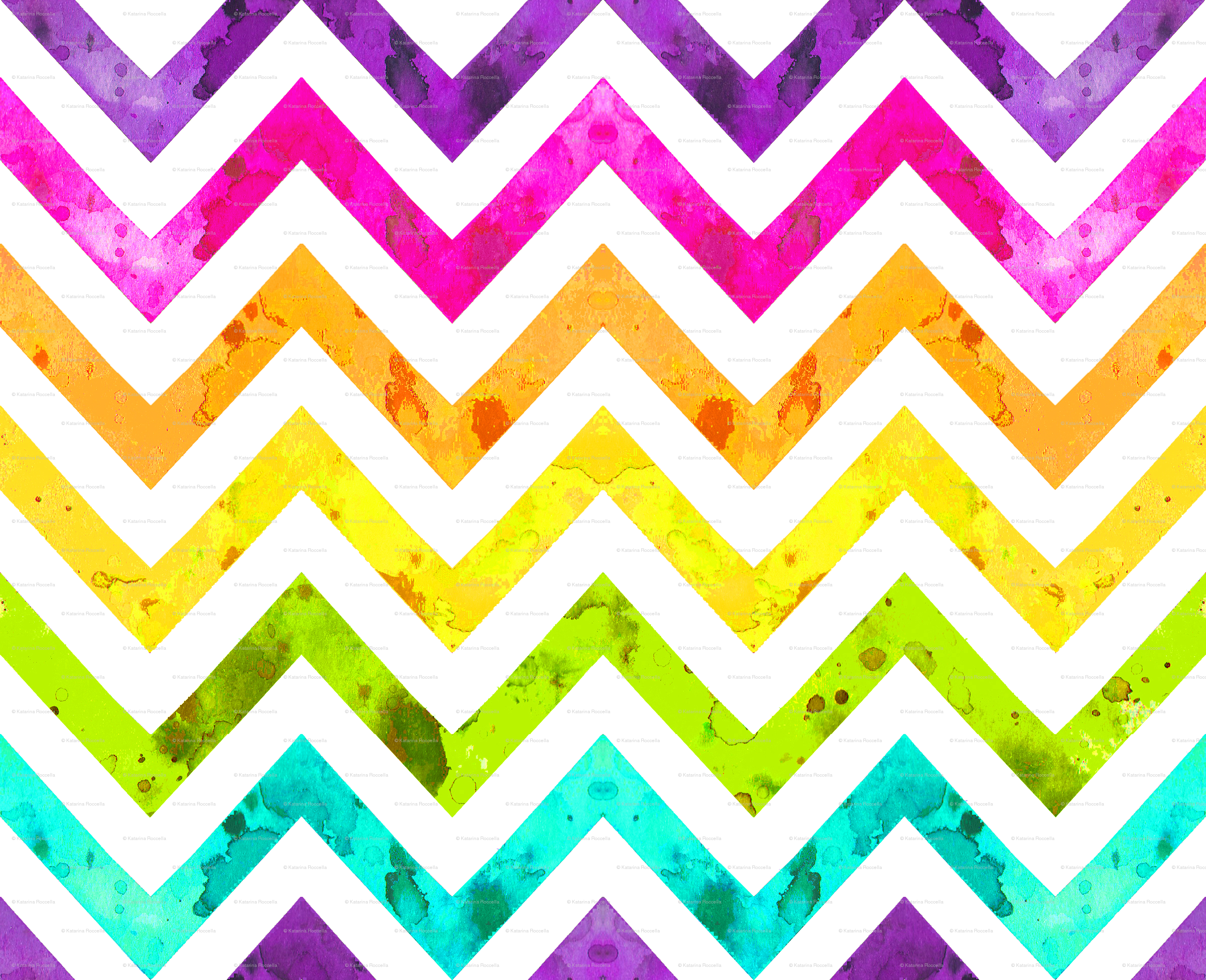 3041x2472 Watercolor Chevron Rainbow Wallpaper