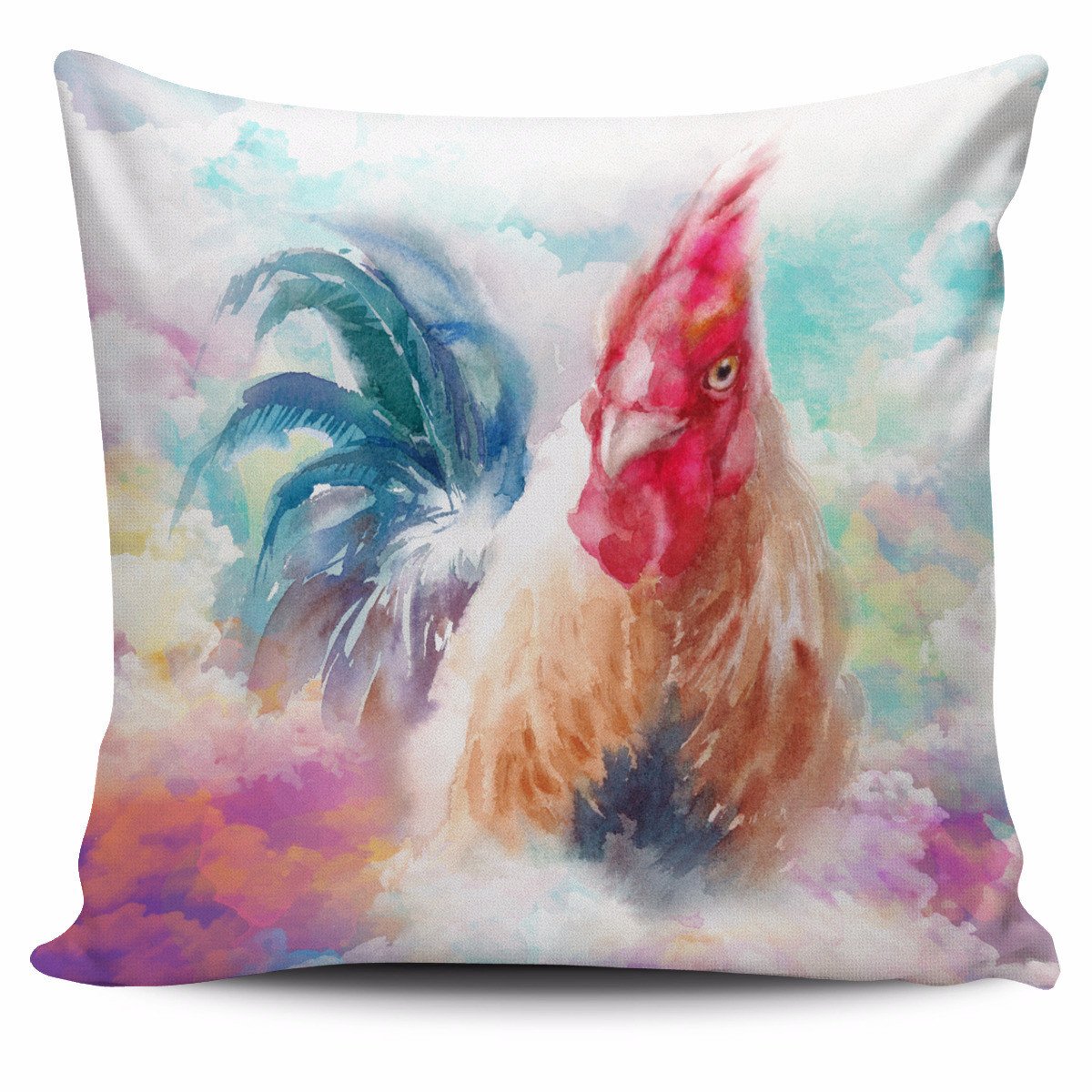1200x1200 Chicken Watercolor P2 Pillow Case Shop For Farmer