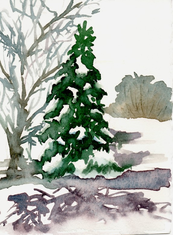 573x775 Watercolors And Words Ideas For Christmas Cards