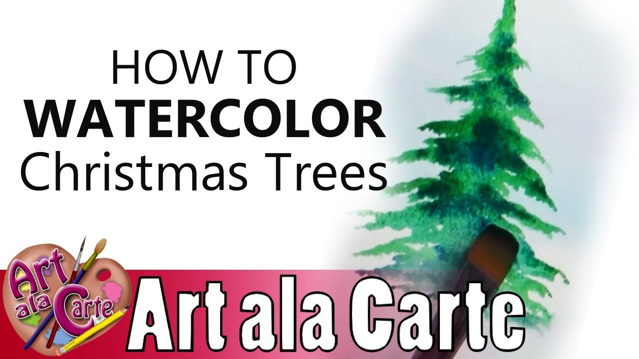 1280x720 Watercolor Christmas Tree Tutorial