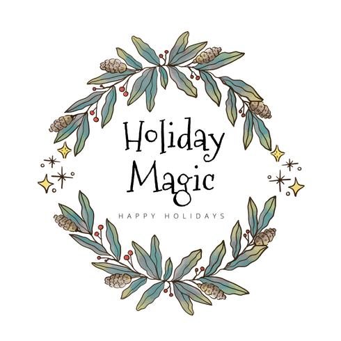 490x490 Watercolor Christmas Wreath With Quote