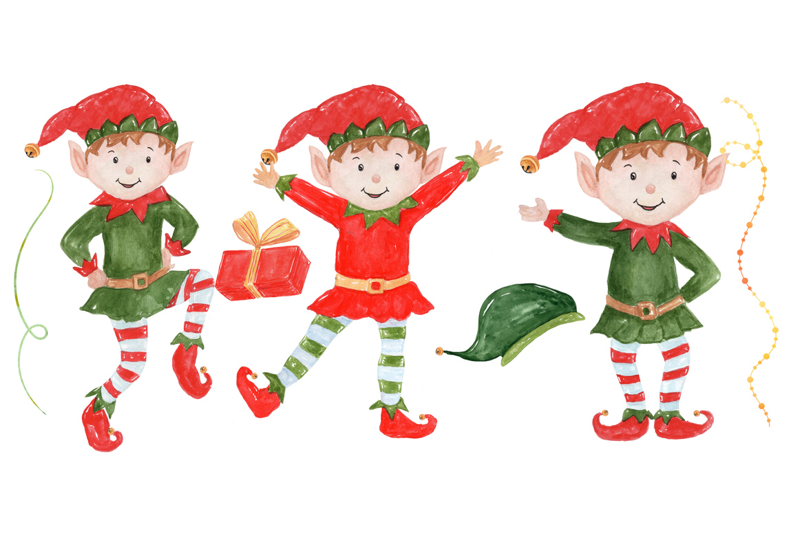 1162x775 Watercolor Christmas Clip Art