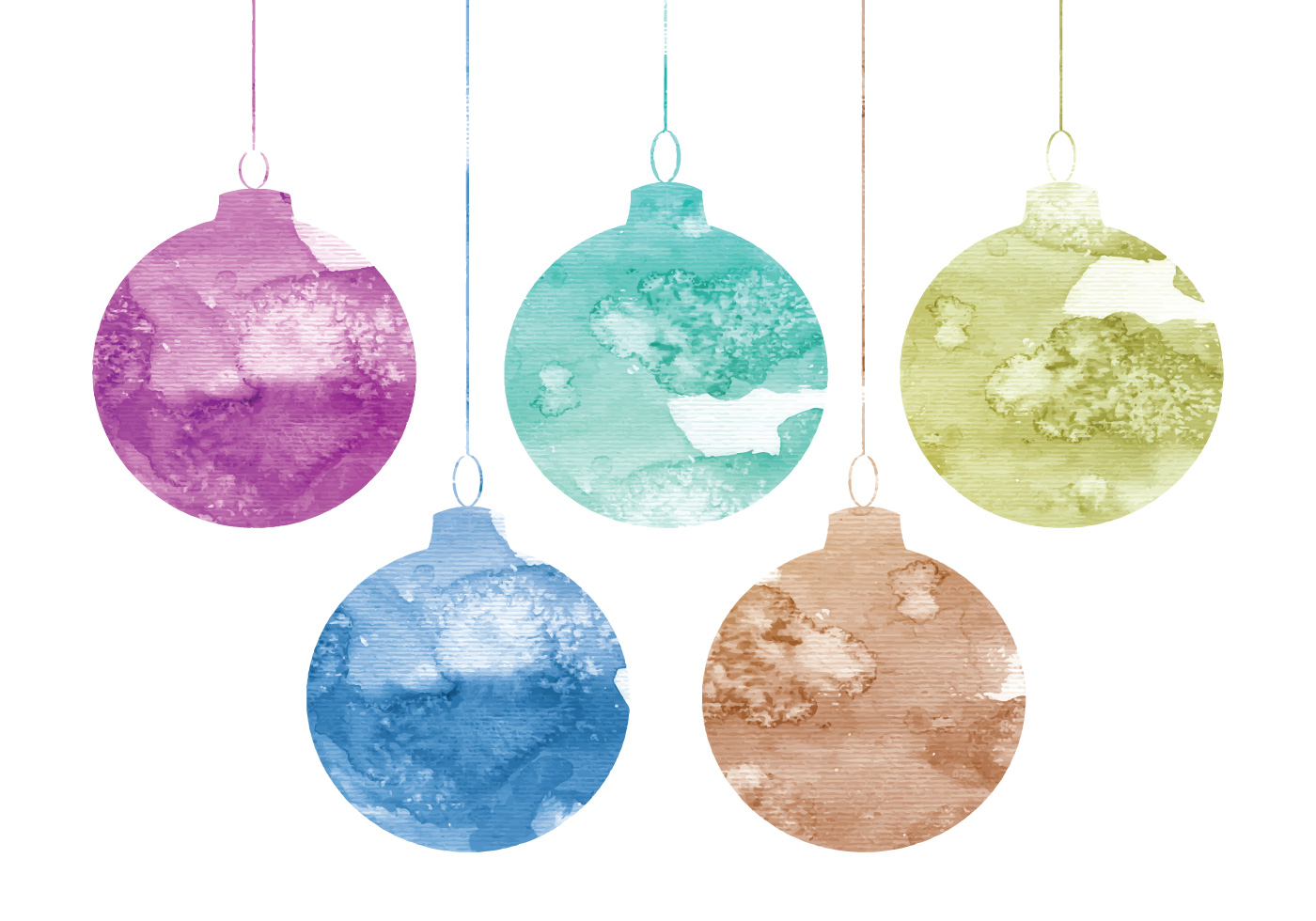 1400x980 Christmas Watercolor Free Vector Art