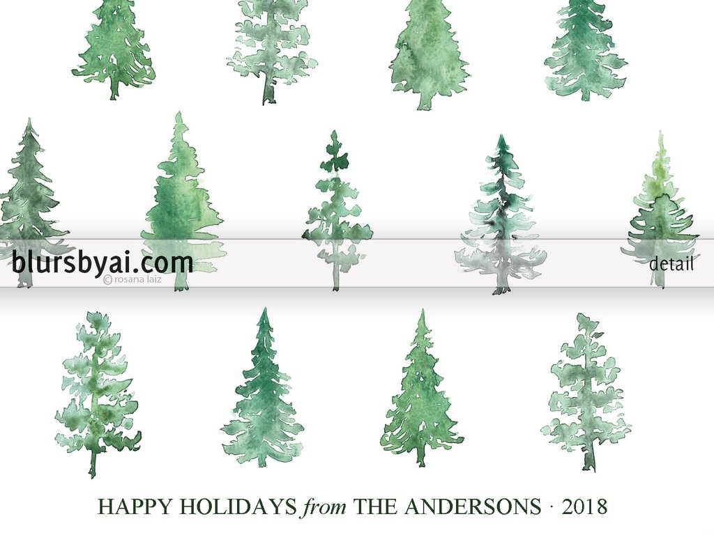 1024x768 Editable Pdf Christmas Card Template Abstract Watercolor