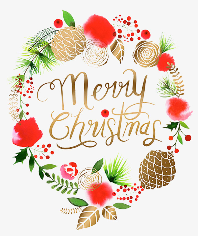 650x775 Hand Painted Christmas Wreath, Hand Painted, Watercolor, Christmas