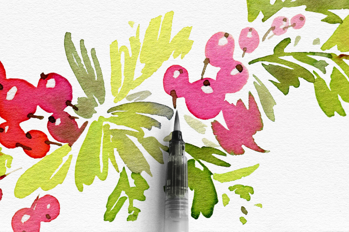 1160x772 Watercolor Christmas Wreath On Behance