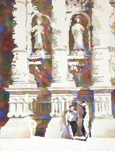 375x492 Watercolor Church Paintings For Sale Saatchi Art