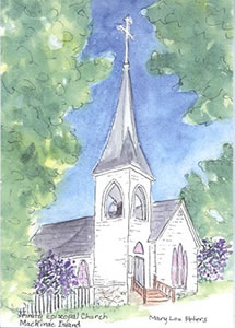 215x300 Watercolor Paintings Of Mackinac Island Churches By Nothern