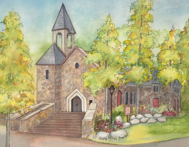618x481 Watercolor Painting Of Church And Other Wedding Venues Home