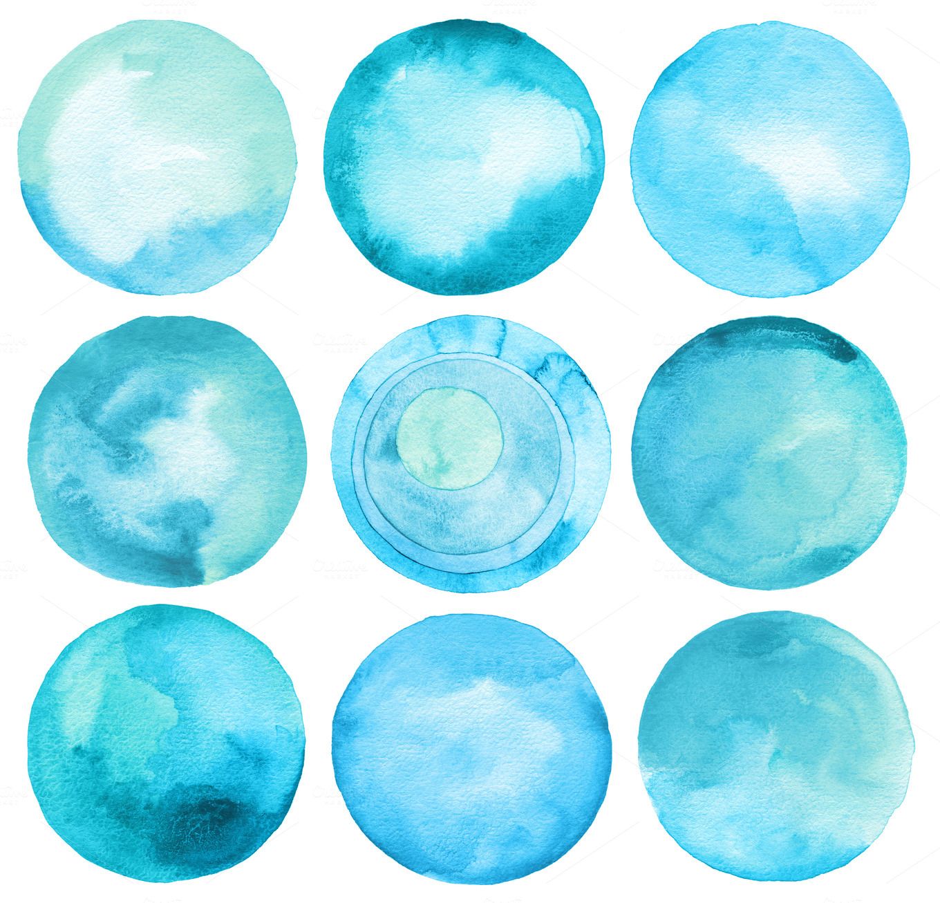 1360x1306 Set Of Watercolor Circles Perfect Patterns Amp Prints