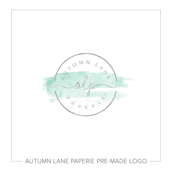 600x600 Teal Watercolor Circle Logo I60 Autumn Lane Paperie