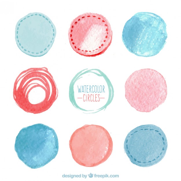 626x626 Watercolor Circles Vector Premium Download