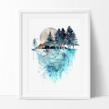 354x354 Shop Painting Trees In Watercolor On Wanelo