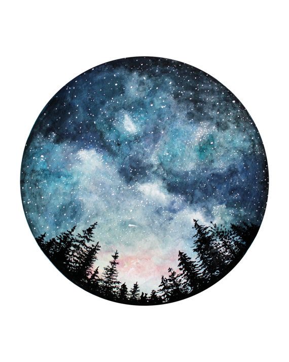 570x713 Starry Sky Watercolour Art Print