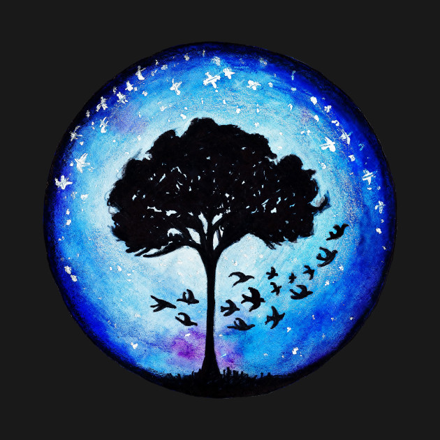 630x630 Watercolor Circle Galaxy