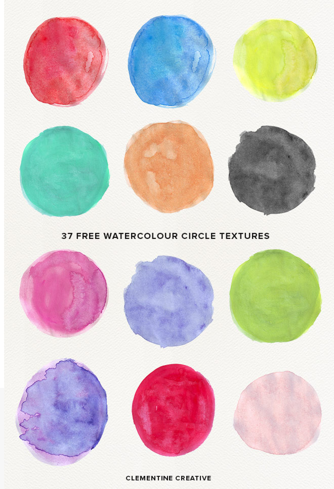 660x968 Watercolor Circles {Free Clip Art}