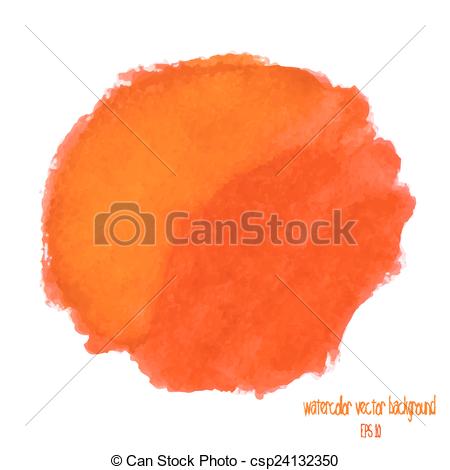 450x470 Designed Abstract Watercolor Background, Design Element. Orange