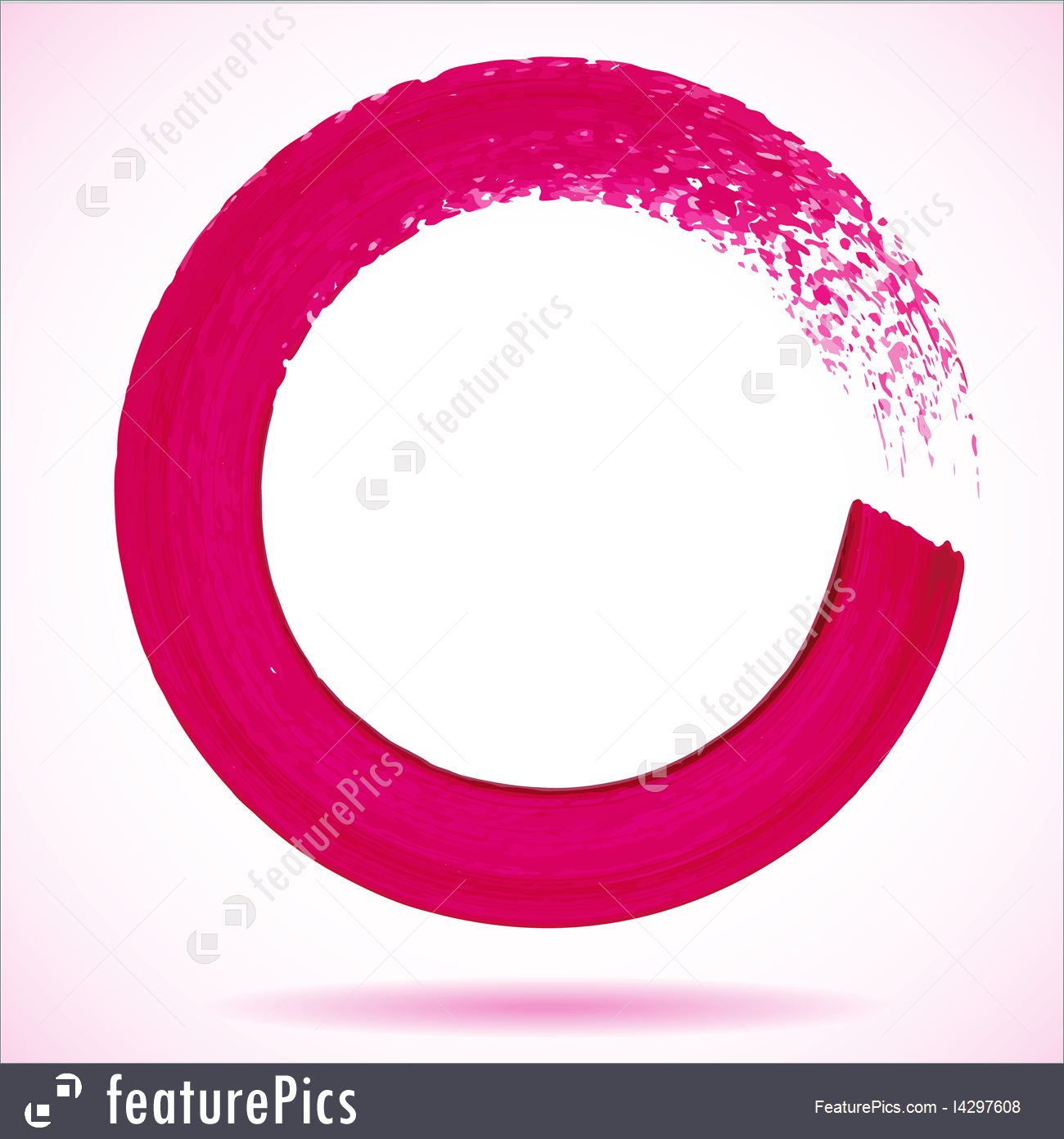 1300x1392 Magenta Paintbrush Circle Vector Frame Stock Illustration I4297608