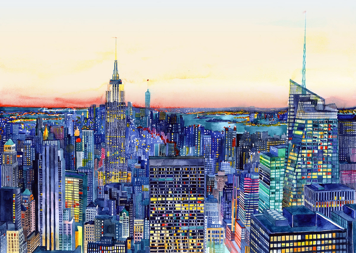 1200x852 Colorful Architectural Watercolors Of International Cities By Maja