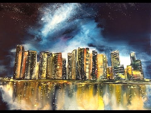 480x360 Watercolor City