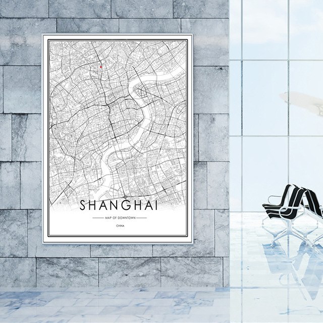 640x640 City Atlasmap Painting By Numbers Fancy Abstract Decorative Wall