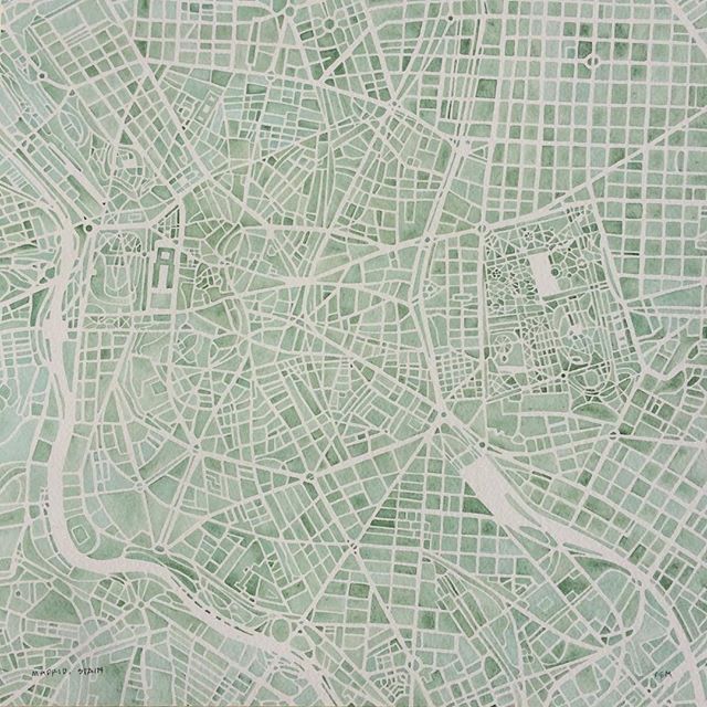 640x640 Summit Ridge Studio Madrid Watercolor City Map