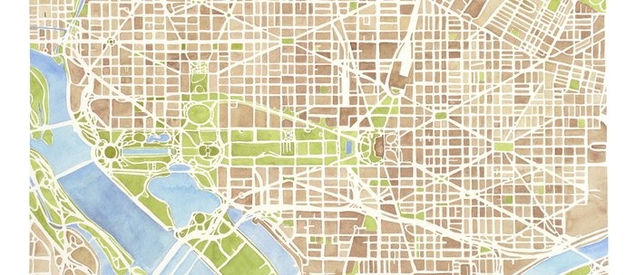 700x304 Washington Dc Watercolor City Map Coffee Mug By Aemcdraw Society6