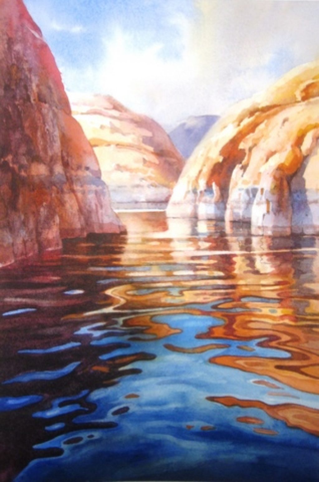 1024x1545 How To Paint Texture In Rocks And Cliffs Of Lake Powell Roland Lee