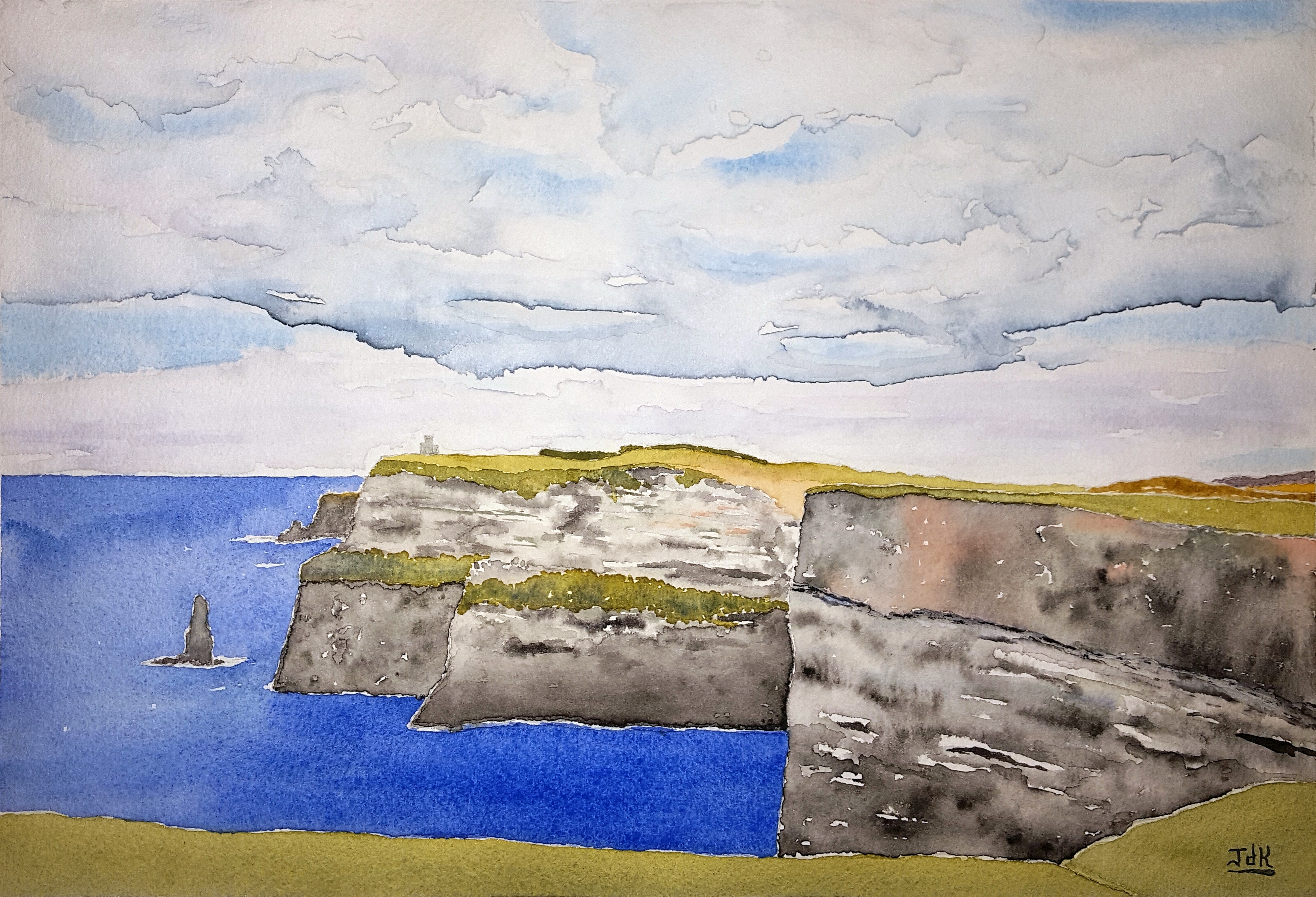 4003x2728 New Watercolor ~ Cliffs Of Moher Lore Art Of Lore
