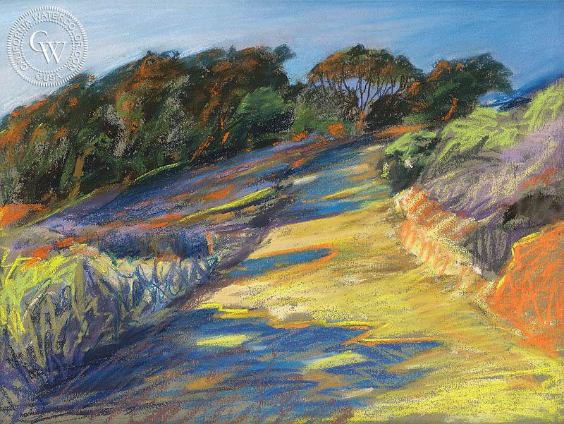 800x601 Sunset Cliffs Walk, An Original Pastel By Ken Goldman California