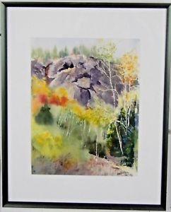 242x300 Framed Watercolor The Norwich Cliffs By Barbara Nehring Ebay