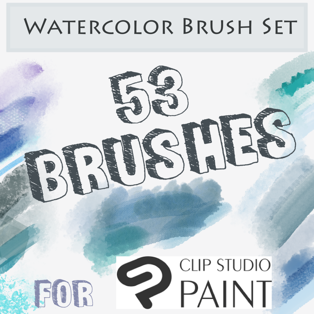 1005x1005 Ultimate Clip Studio 53 Watercolor Brush Set