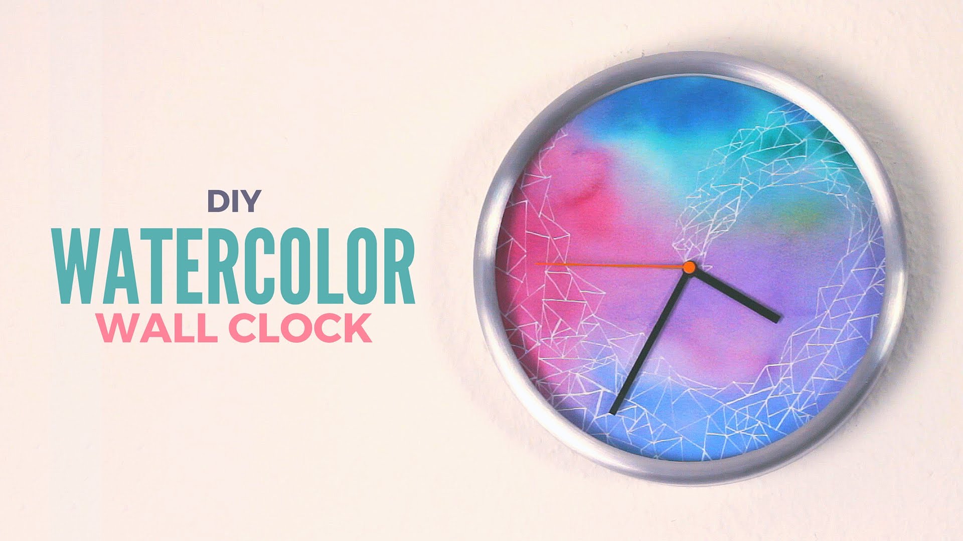 1920x1080 Diy Watercolor Wall Clock
