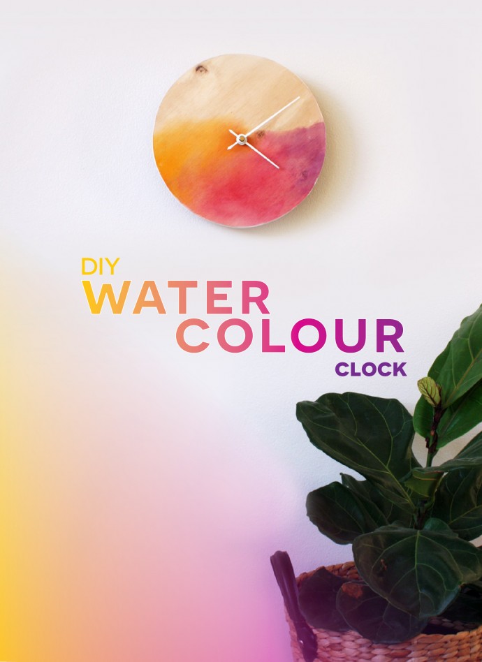 690x948 Diy Watercolour Clock
