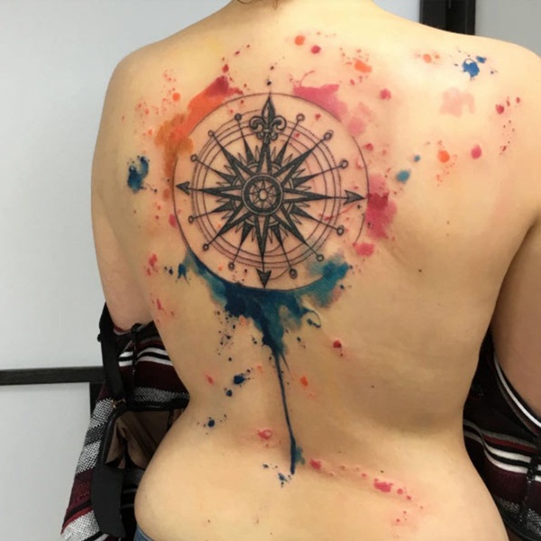 600x600 90 Artistic And Eye Catching Compass Tattoo Designs