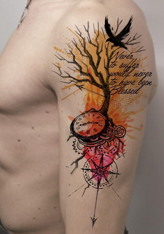 643x916 Watercolor Tattoo