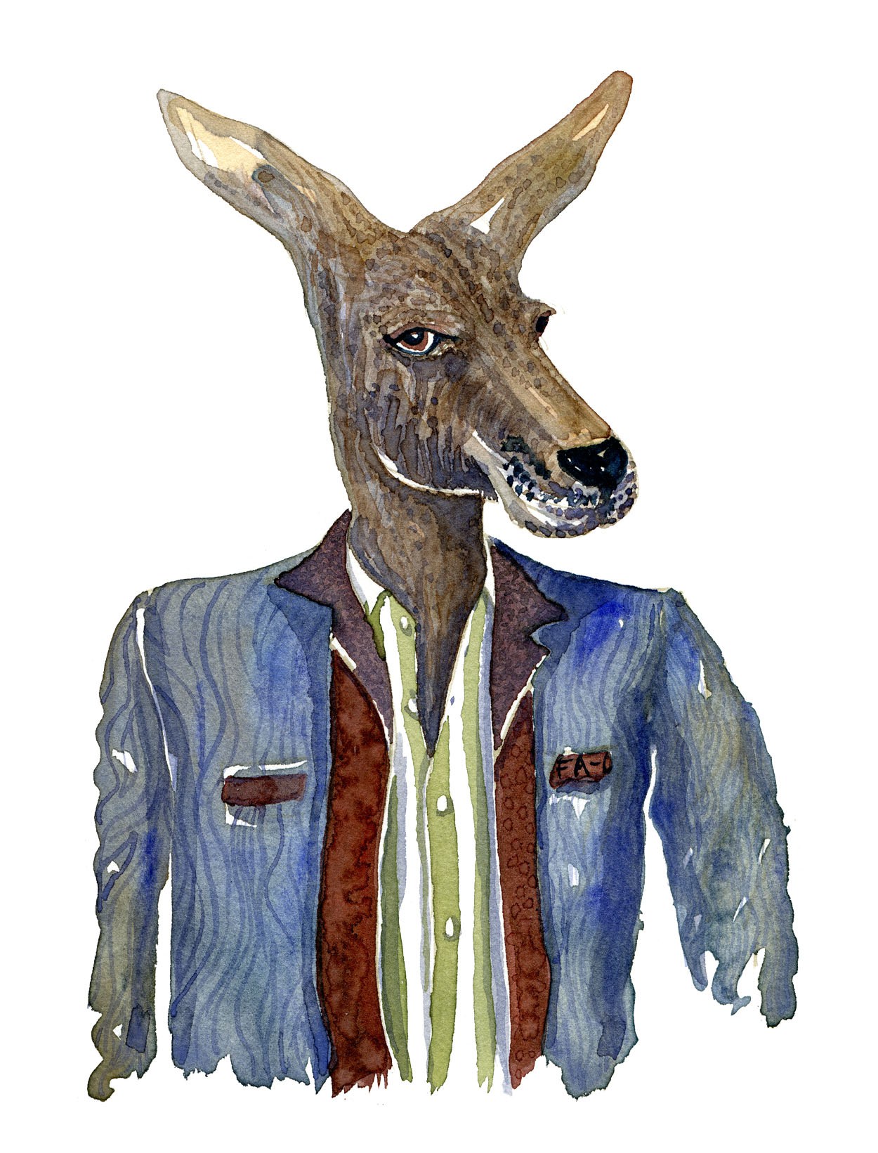 1250x1641 Kangaroo Man Watercolor Frits Ahlefeldt