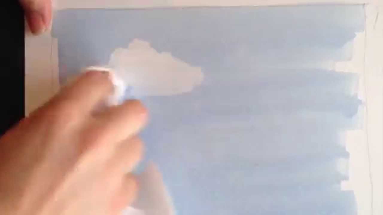 1280x720 How To Paint A Watercolor Sky With Clouds