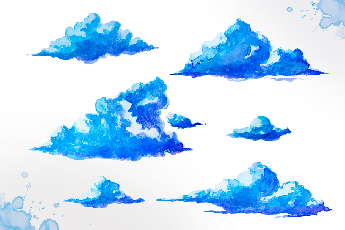 1160x774 Watercolor Clouds