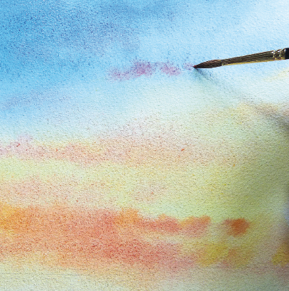 407x409 How To Paint A Sunrise And Sunset Watercolor Art