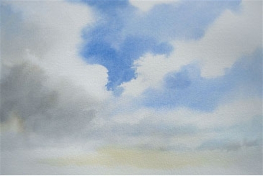 530x356 How To Paint Wet In Wet Watercolour Skies
