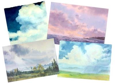 400x287 Painting Watercolor Skies Watercolor Dvd Clouds Sunsets And More