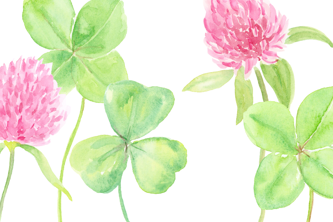 1160x772 Watercolor Clipart Good Luck Clovers By Cornercroft