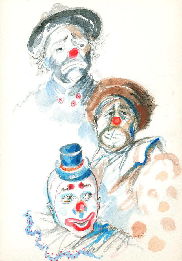 629x900 Remember The Clowns Painting By Mary Armstrong